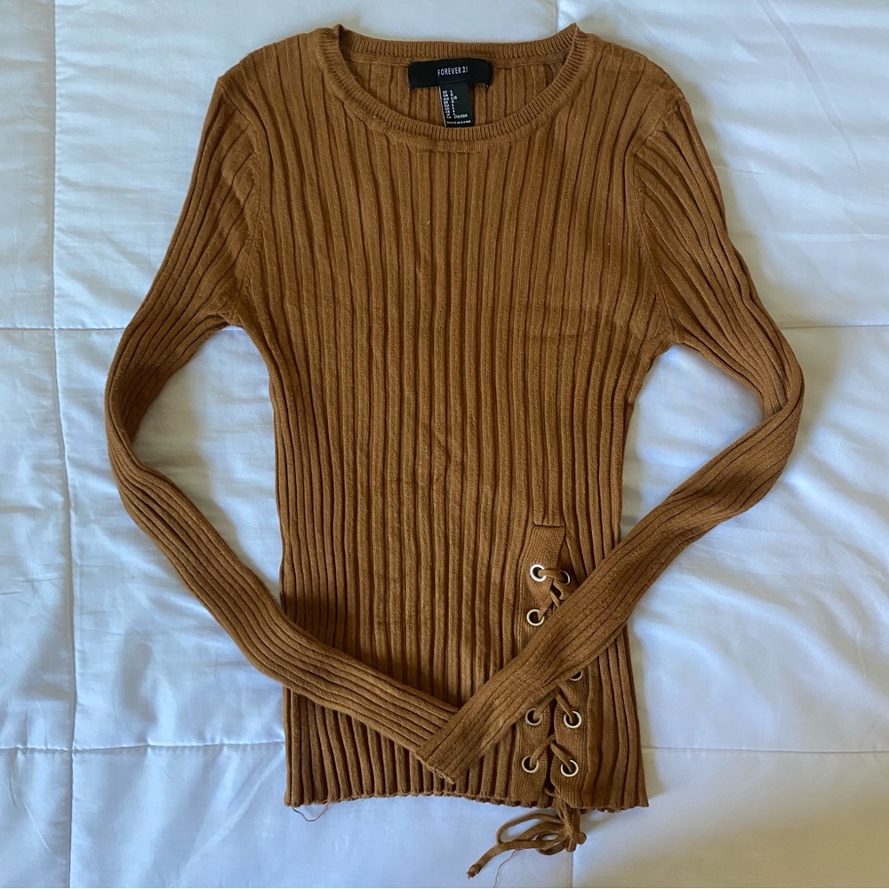 Ribbed Mustard Top